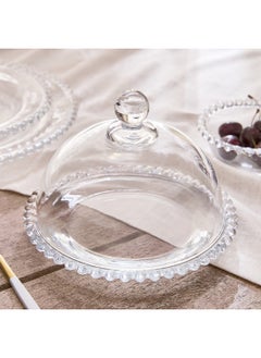 اشتري Merriam Beaded Cake Stand with Dome 19 x 13 x 19 cm في الامارات