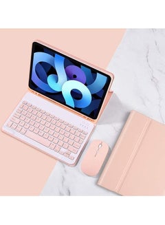 Buy Keyboard Case with Mouse&Pencil Holder Compatible with iPad 10.2/ iPad 8th Generation/iPad 7th Gen,Detachable Slim Flip Folio Smart Cover with Arabic Keyboard Stickers in Saudi Arabia