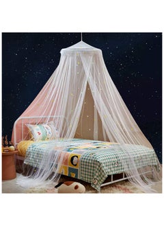 Buy Canopy for 1.5-1.8m Bed for Girls Room with Fluorescent Stars Glow in Dark,Bed Canopy for Kids,Netting Canopy for Bed,Princess Bedroom Decor,Fire Retardant Fabric in Saudi Arabia