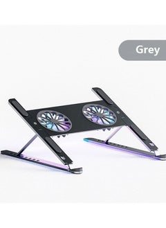 اشتري Cooling Laptop Stand Adjustable Angle Folding Tablet Holder With Mute Cooling Fan في السعودية