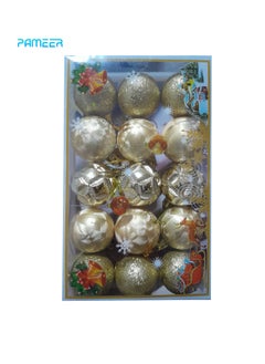 اشتري 15-Pack Christmas Ball Ornaments with Strings, 1.5 inch Shatterproof Christmas Tree Baubles Balls with String, Ornaments Set Decorations for Xmas Tree, Holiday, Easter, Wedding Party, Christmas. في الامارات