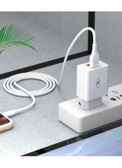 Buy Fast Charge Micro-USB 2.1A Dual Charger 1M Compatible With All Devices in Egypt