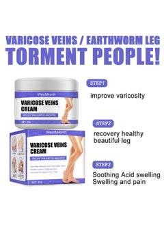 Buy Vein Care Fading Cream, Varicose Veins Cream for Legs Veins Herbal Ointment, Veins Repair Varicose Treatment Cream, Spider Leg Repair Cream, Improve Blood Circulation (1Pcs) in Saudi Arabia