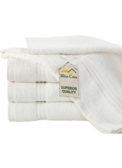 Buy 4-Piece 100% Combed Cotton 550 GSM Quick Dry Highly Absorbent Thick Hand Soft Hotel Quality For Hand And Spa Hand Towel Set 40x70cm in Saudi Arabia