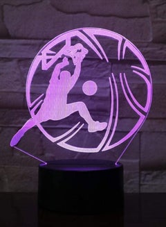Buy 3D Illusion Lamp Remote Control Multicolor Night Light Basketball slam Dunk Night Lamp Touch LED Vision Lamp Creative Gift LED Multicolor Night Light Children's Day Gift in UAE