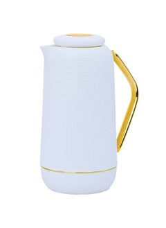 Buy Gloryrawaa White Rawaa Thermos With Gold 1 Liter in UAE