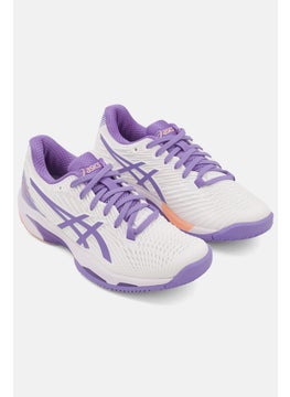 Buy Women Solution Spped FF 2 Lace Up Running Shoes, White/Purple in Saudi Arabia