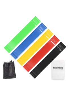 Buy Exercise Resistance Bands Set Of 5 Resistance Loops Extra Light To Extra Heavy Resistance 12 Inch Work Out Bands Perfect For Gym, Fitness, Yoga, Multicolor in Saudi Arabia