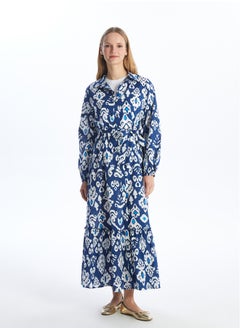 اشتري Patterned Long Sleeve Women's Shirt Dress في مصر