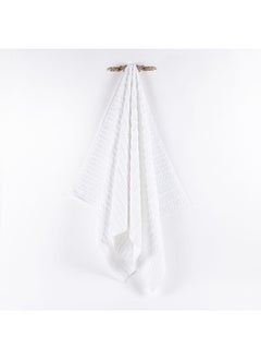 Buy Damaris Bath Towel, White - 550 GSM, 76x142 cm in UAE