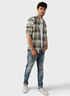 Buy Checked Slim Fit Shirt in Saudi Arabia