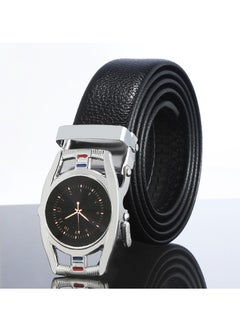 اشتري 130CM Creative Casual Versatile Wear Resistant Leather Automatic Buckle Belt في الامارات