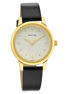 اشتري Women's Analog Round Shape Leather Wrist Watch 8178YL02 - 38 Mm في الامارات