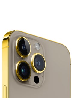 اشتري Caviar Luxury 24k Gold Plated Frame Customized iPhone 15 Pro Max 256 GB Natural Titanium في الامارات