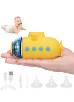 Buy Electric Waterproof Rechargeable Low Noise Newborn Baby Nasal Aspirator with 3 Different Nose Tips and Music Light Function in Saudi Arabia