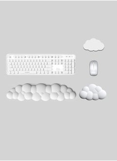 Buy HOOPZOZA Keyboard Wrist Rest Set Computer mouse wrist rest Soft and Elastic Ergonomic Design with Tea Coaster for Typing Comfortably for Office Home (Keyboard not Included) in Saudi Arabia