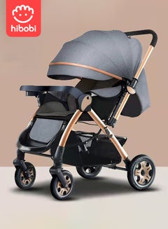Buy Portable Multi-Function Baby Stroller Reversible Handle Anti-Shock Springs Foldable Luxury Baby Stroller in UAE