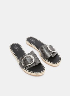 Buy Snakeskin Print Flat Sandals in Egypt