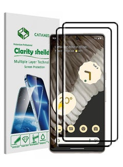 Buy 2Pack for Google Pixel 7 Pro Screen Protector Tempered Glass 9H Anti-Scratch Shatterproof HD Curved Edge to Edge Full Coverage Film 6.7 inch in UAE