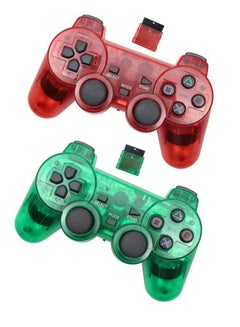 Buy 2pcs Pack PS2 Wireless Controller, Double Vibration Gamepad Remote for Sony PS2 Playstation 2 in Saudi Arabia