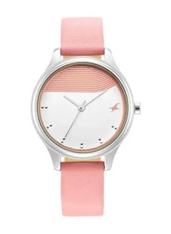 Buy Fastrack Stunners Quartz Analog Watch for Girls With Pink Dial Leather Strap in UAE