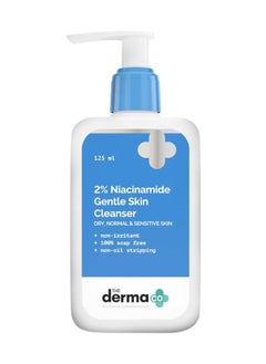 Buy The Derma Co 2% Niacinamide Gentle Skin Cleanser for Sensitive, Dry, Normal Skin - 125 ml Non-Irritant | 100% Soap-Free | Non-Oil Stripping | Gently Cleanses Makeup in UAE