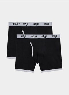 اشتري Pack of 2 - Cotton Stretch Long Trunks في السعودية