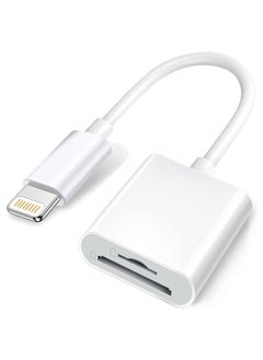 Buy SD Card Reader for iPhone/iPad, Micro SD Card Reader with Dual Slots Compatible with iPhone in UAE