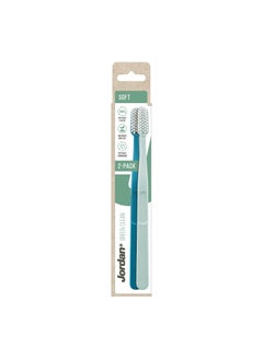 Buy Jordan Green Clean Soft 2pk Toothbrush in UAE