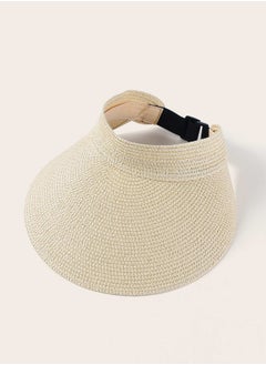 Buy Buckle Detail Straw Paper Visor in UAE