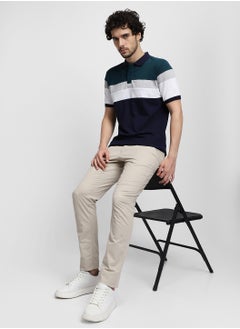 Buy Cotton Color Blocked Checkered T-Shirts for Men in UAE