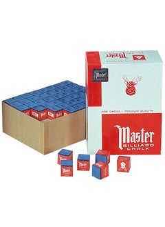 Buy YALLA HomeGym Master Billiard Pool Cue Chalk BOX of 144 Pieces Blue Cubes Tournament Quality Snooker or Pool Cue Tips Chalks in UAE