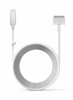 Buy USB C to Magnetic T Tip Adapter Cable Cord, for MacBook Air Pro After 2012 Year A1436 A1465 A1466 MD760 MD761 MD711 White Color Designed 60w, fits 45W Mac-Book Power Supply in UAE