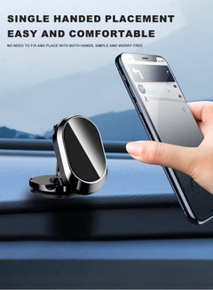 Buy Car Folding Magnetic Mobile Phone Holder Dashboard Bracket Car Mobile Phone Holder 360 Rotating Navigation Bracket in Saudi Arabia