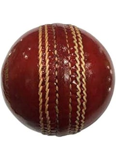 Buy Karson Leather Cricket Ball, Red in UAE