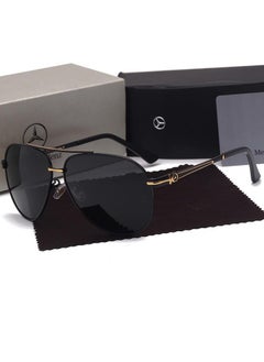 Buy Protect Your Eyes Sunglasses with UV400 lenses are versatile accessories for both fashion and daily wear Black gold in Saudi Arabia