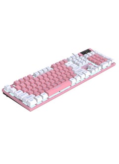 Buy FV-Q8 Wired Gaming Keyboard Esports Light-Emitting Office Desktop Laptop Wired Film Wired Keyboard (FV-Q1 White - Pink) in Egypt