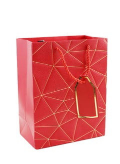 Buy Twisted Handle Kraft Paper Bags | Gift Bag Party Favor for Hen Parties, Weddings, and Special Occasions - Red in UAE