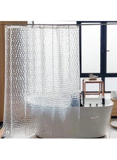 Buy Clear Shower Curtain Liner, Waterproof Shower Curtain for Bathroom Shower, Water Cube, 72x72 Inches in UAE