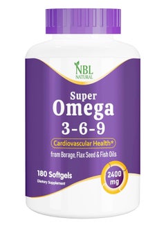 Buy NBL Natural Super Omega 3-6-9 2400 mg 180 Softgels in Saudi Arabia