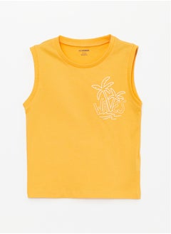 Buy Crew Neck Sleeveless Printed Baby Boy Undershirt in Egypt