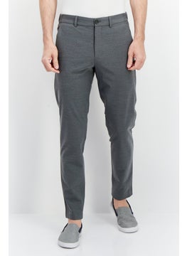 اشتري Men Slim Fit Plain Dress Pants, Grey في السعودية