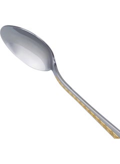 اشتري Berger Stainless Steel Dinner Spoons- Set Of 6, Cutlery Spoon, Golden Design في الامارات