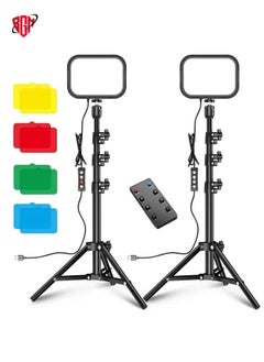 Buy APEXEL APL-FL19 Live Portrait Soft Light Photography Dual Bracket Four-color Fill Light in UAE