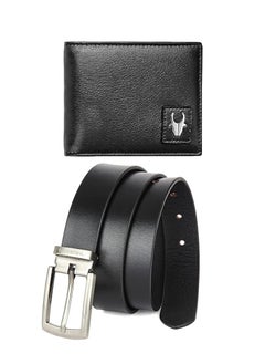 Buy Giftset for men I Leather Gift Hamper I Combo of Leather Wallet and Belt in UAE