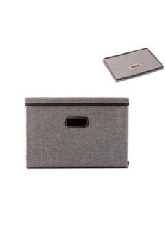 Buy 1-Piece Clothes Organizer Drawer with Cover, Foldable Fabric Storage Boxes Cloth Storage Organizer Drawer Storage Cubes, Wardrobe Clothes Organizer Toys Storage Bin, Grey in Saudi Arabia