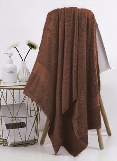 Buy Cotton Towel 90x150, brown in Saudi Arabia