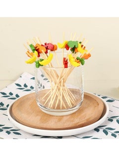 Buy 100 Pieces Cocktail Picks, 4.7 inch Muticolor Fruit Toothpicks Sandwich Cocktail Picks for Wedding Party Appetizer Drink Martini Food Supplies Birthday Cake Party Snack Decorative in UAE