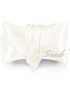 Buy Snooze, Satin Pillowcase for Hair and Skin, 48*70 cm, off-white in Egypt