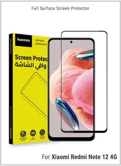 Buy Edge to Edge Full Surface Screen Protector For Xiaomi Note 12 4G Black/Clear in Saudi Arabia